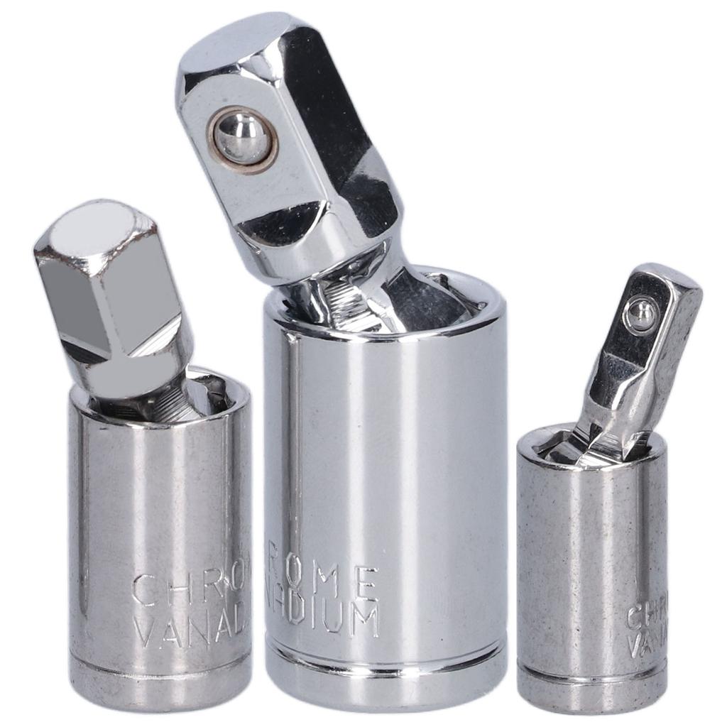 Adaptor universal pentru chei tubulare cu clichet, 3 buc., 1/2, 3/8, 1/4, din oțel crom-vanadiu