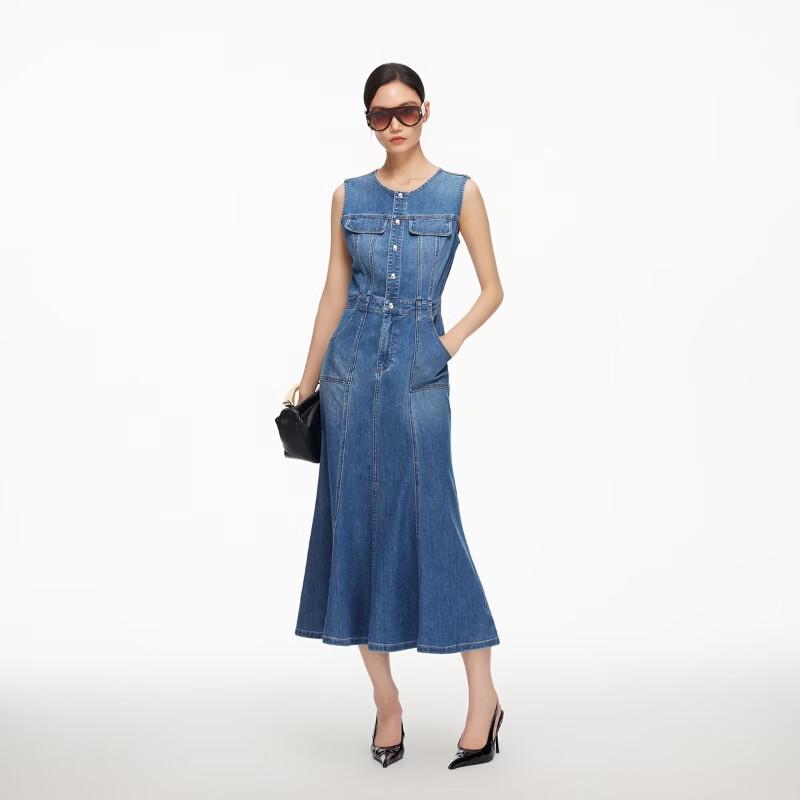 VEROMODA 2026 Spring Sleeveless Denim Fishtail Maxi Dress