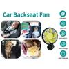 Hipacool Car Fan Cooler Rear Seat Ventilador USB Freshener Portable Air Conditioner Cooler Auto Ventilator 5Blades 3 Gear Wind