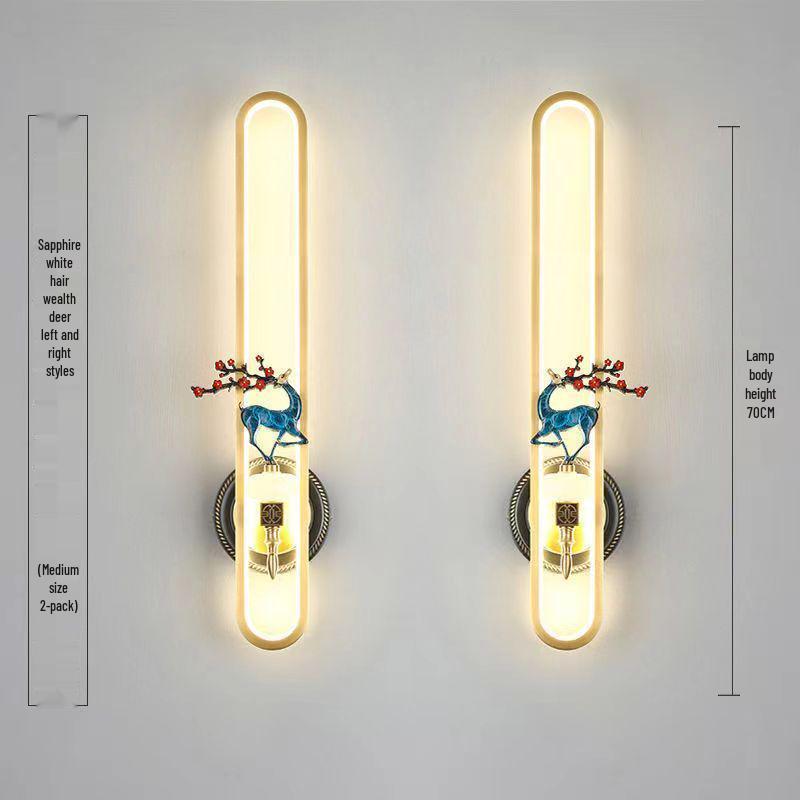 Chinese Cloisonné Enamel Brass Wall Lamp - Minimalist Bedside, Stair, Corridor & Living Room Light
