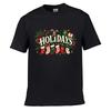 Festive Family Stockings Holiday Typ Street Distressed Washed Loose Simple Tee