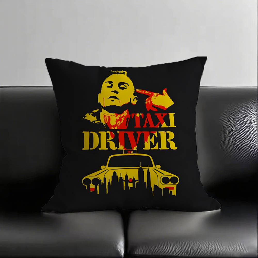 1pc Movie Taxi Driver Pillow Case Square Bedroom Sofa Leisure Comfort Cushion Car Living Room Home Decoration