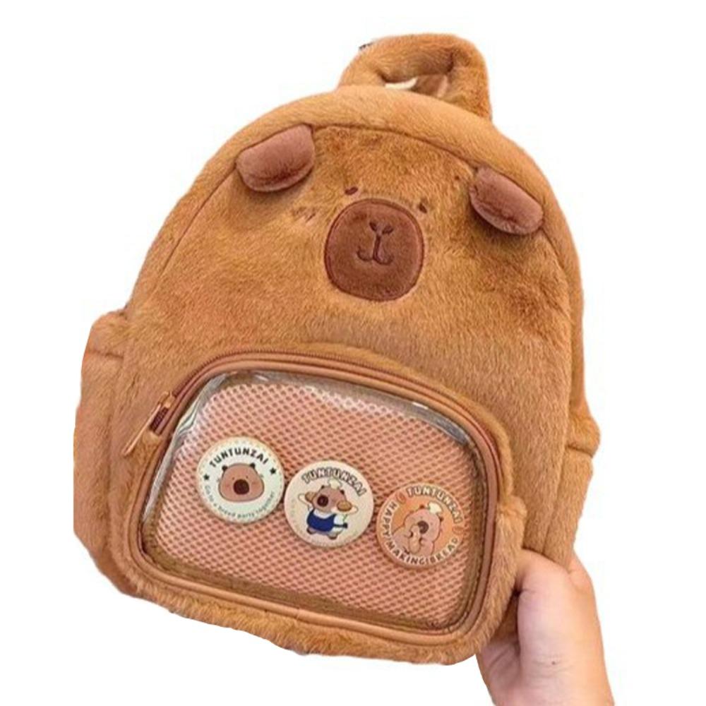 

Large Capacity Capybara Plush Backpack Cartoon Animal Cartoon Capybara Bag Couple