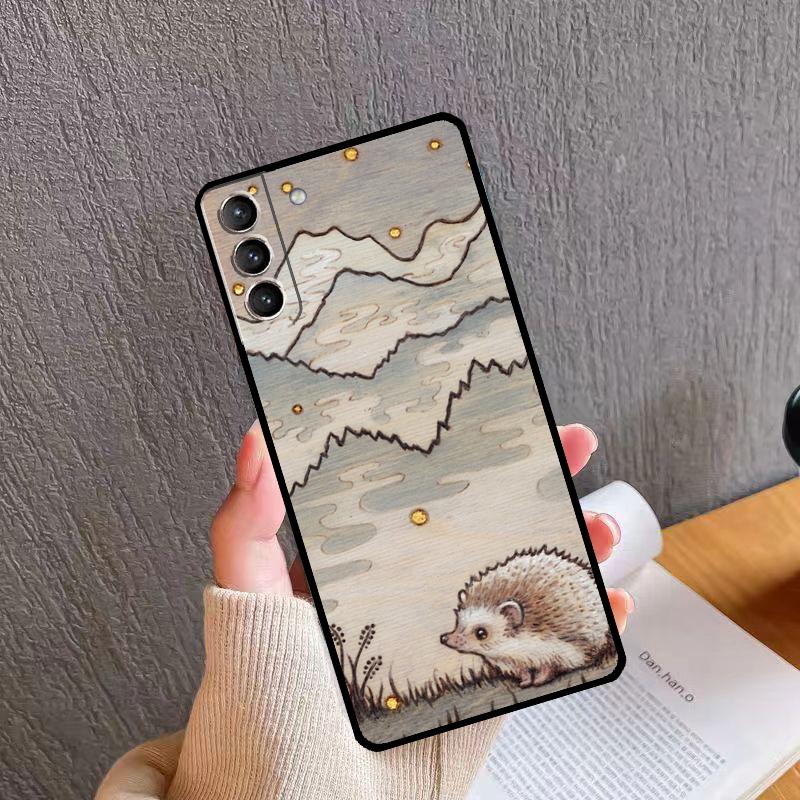 

Hedgehog and Balloon Case For Samsung Galaxy S21 S20 FE S22 S23 Ultra Note 20 S8 S9 S10 Note 10 Plus Cover Shell Galaxy S22