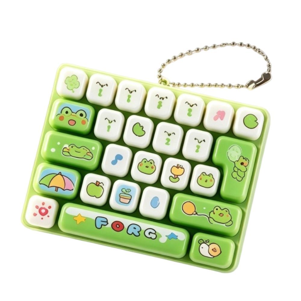 Animals 26 Keys Keyboard Keychain Mini Stress Relief Fidget Toy  Backpack Decor