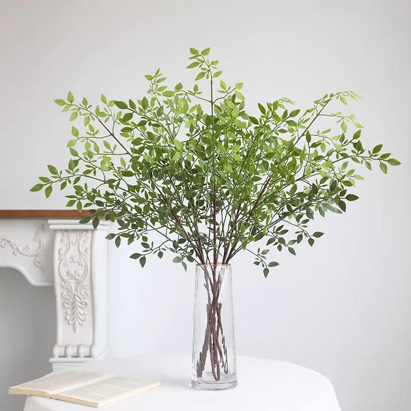 Artificial Nandina Green Plant Decoration for Home, Living Room, Bedroom, and Garden Scenery
