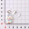 Adorable Cartoon Sheep Resin Keychain Non-fading Design Portable Pendant for Laptop Bag Decor Kids Birthday Gift Ideas
