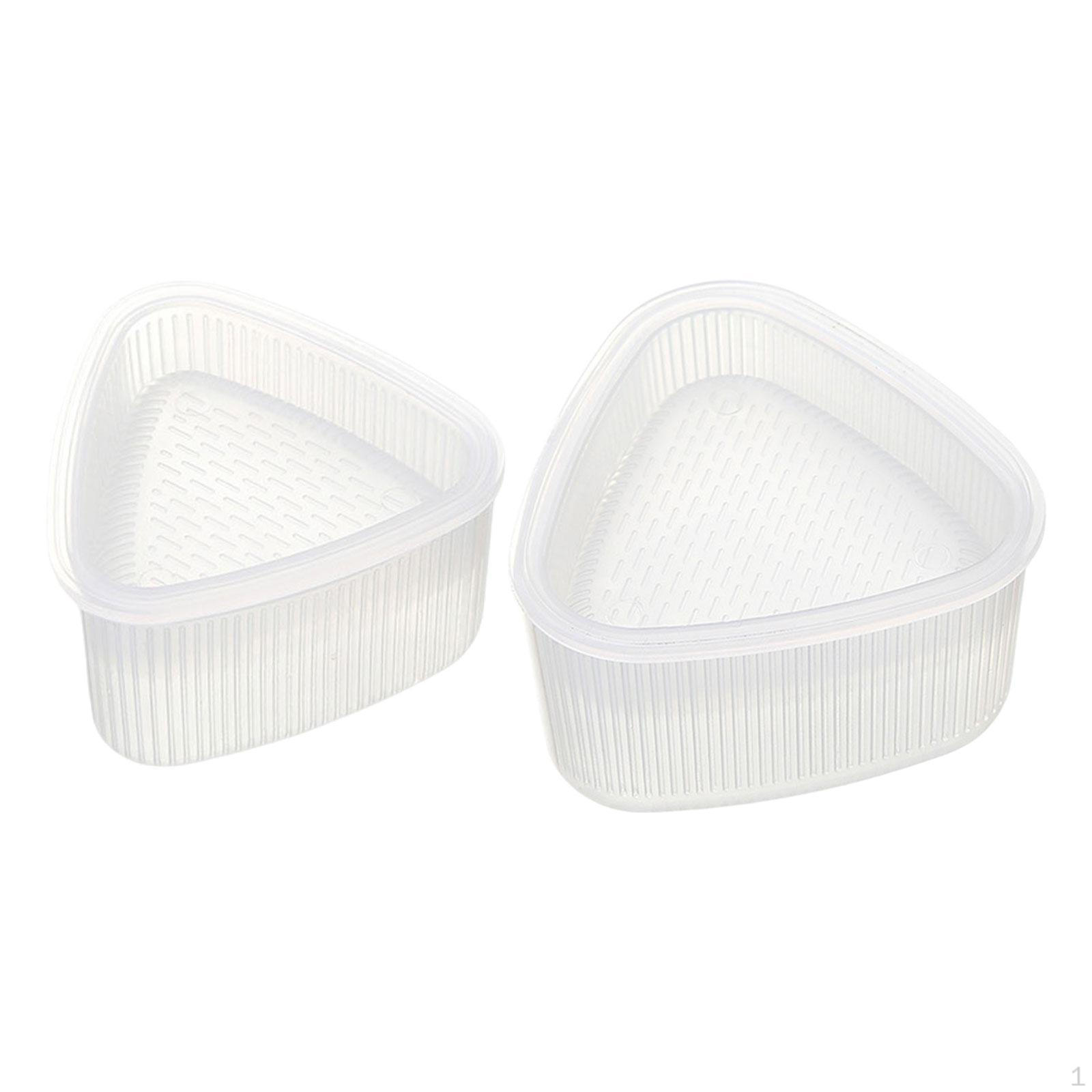 DIY Sushi Mold Triangle Rice Ball Maker Bento Box Compact Triangular Case clear