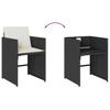 Vidaxl 5-Cz. Garden Furniture Set With Cushions, Black, Poly Rattan