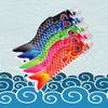 Colorful Japanese Style Windsock Carp Wind Sock Flag Mini Koinobori Gift Fish Wind Streamer Home