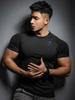 Men's Quick-Dry Elastic Gym T-Shirt for Strength Training