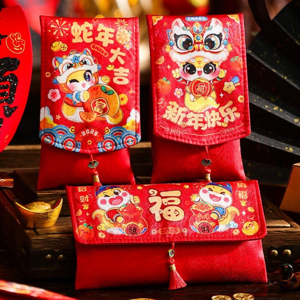 Chinese New Year Lucky Envelopes Blessing Red Packet Gift Bags Money Pocket Wedding Birthday