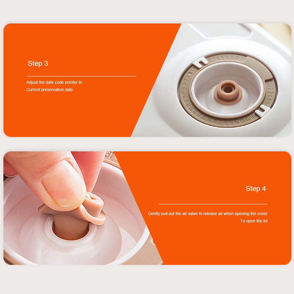 Vacuum Food Storage Box Vacuum Food Container Large Capacity Sealed Food Storage Box Fresh-Keeping Multifunction for Grains Rice