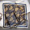 Retro printed silk scarf, cashew nut versatile temperament scarf, women's small square scarf, decorative scarf, hair tie bag, silk scarf, shawl.