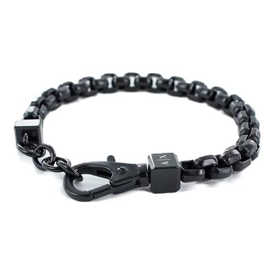 Armani Armband Silber Accessoire Schwarz AXG0047001 [AX Exchange] Herren [Artikel]