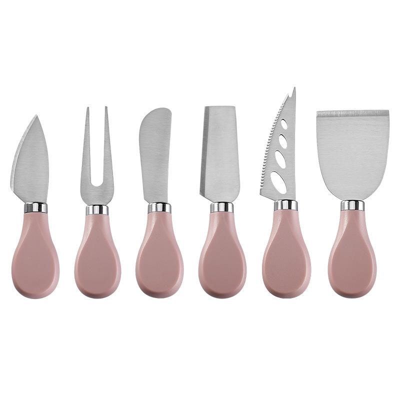 6-Piece Stainless Steel Cheese Knife and Fork Set - Western Style Cutlery