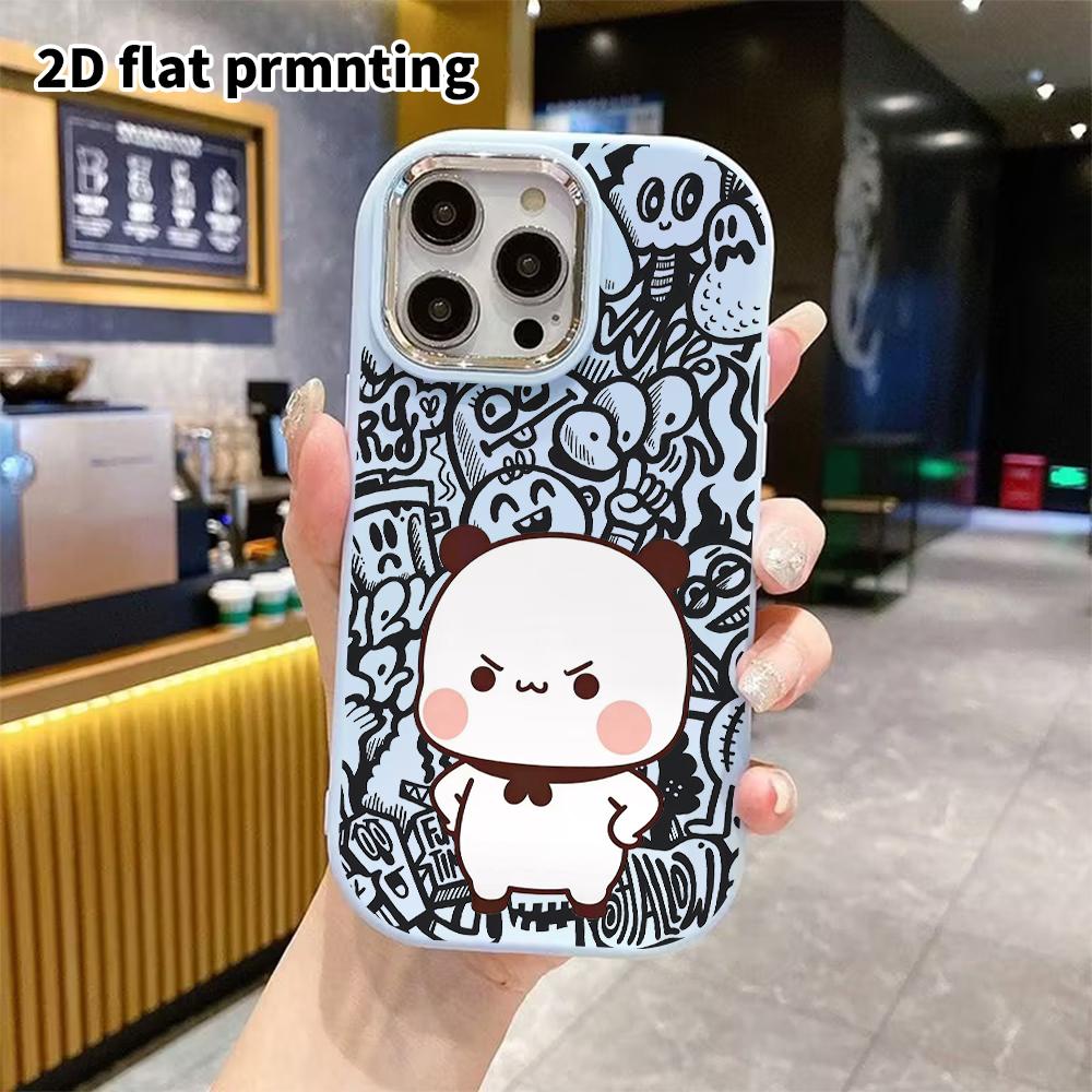 Phone Case: 2D Flat Design Suitable for iPhone 18 17 16 15 14 13 Pro Protective Case, Couple Style, Cute Angry, Christmas and Halloween Gift