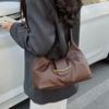 Women's Soft Leather Underarm Bag Casual Commuter Shoulder Bag