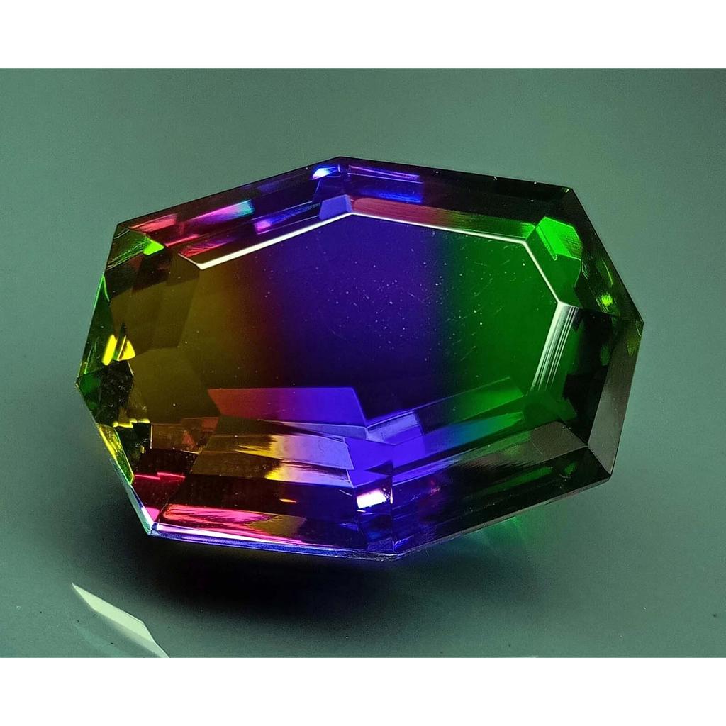 Natural Bi-Color Tourmaline 79-80 Ct Fancy Cut Certified Beautiful Gemstone
