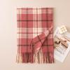 Retro British imitation cashmere plaid scarf, warm in autumn and winter, scarf shawl, commuting versatile couple