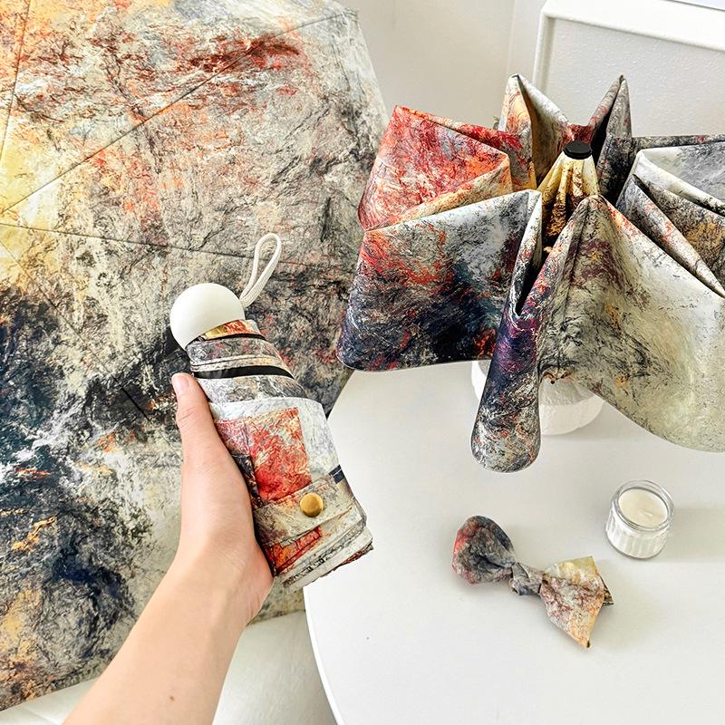 Świeży Styl Przenośny Mini Automatyczny Składany Parasol Damski z Ochroną Przeciwsłoneczną i UV