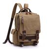 European American Retro Unisex Canvas Backpack Fashion Simple Solid Color Business Commuting Computer Bag Outdoor Leisure Portable Travel Knapsacks