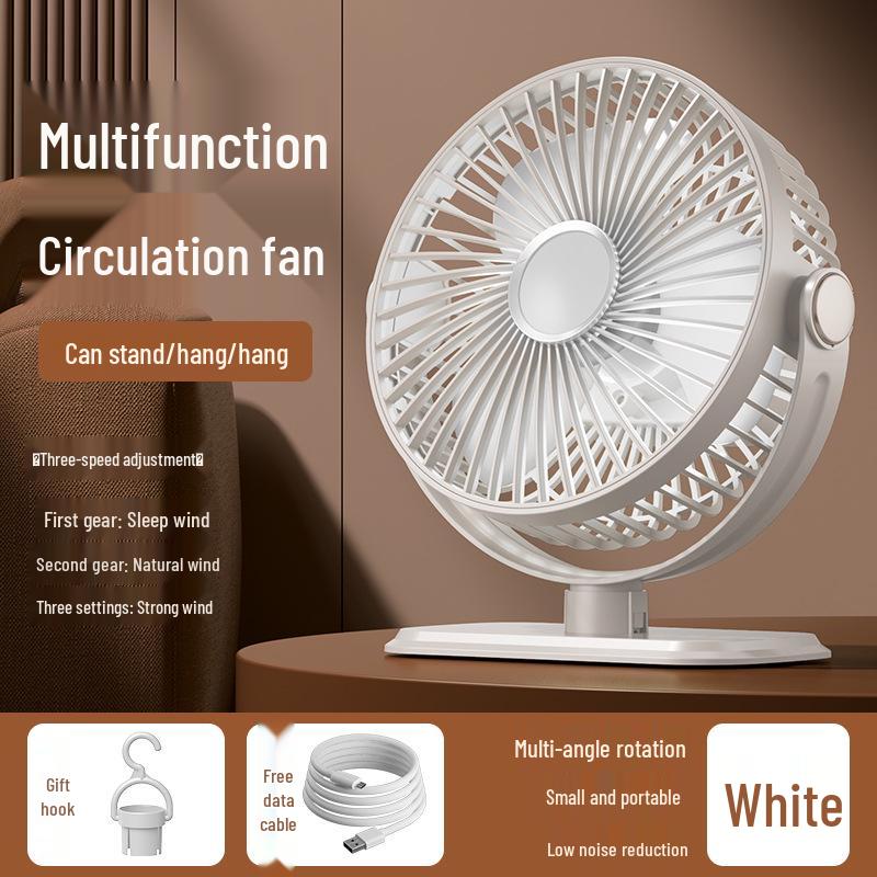 Large Wind Power Portable USB Rechargeable Clip-On Desktop Fan Rechargeable