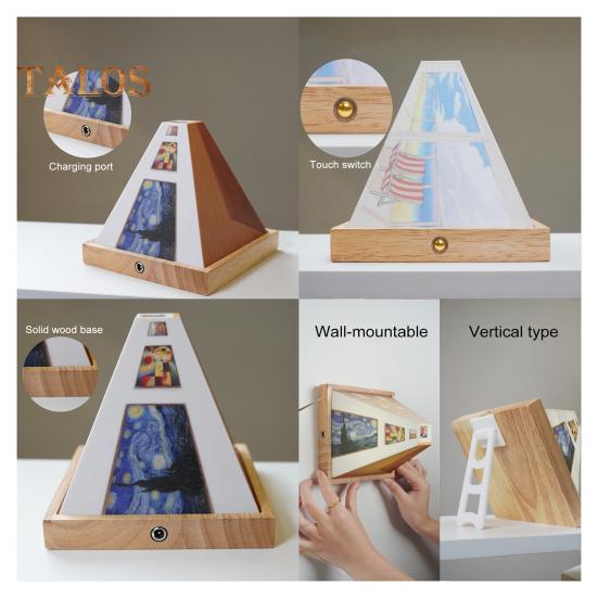 Luce notturna a LED con illusione ottica 3D Naked Eye, lampada da parete classica con design artistico per camera da letto e soggiorno
