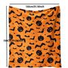 Halloween Blankets Pumpkin Bat Pattern Printed Blanket Warm Flannel Soft And Light Blanket Pillowcase Blanket Bedspread Bedroom