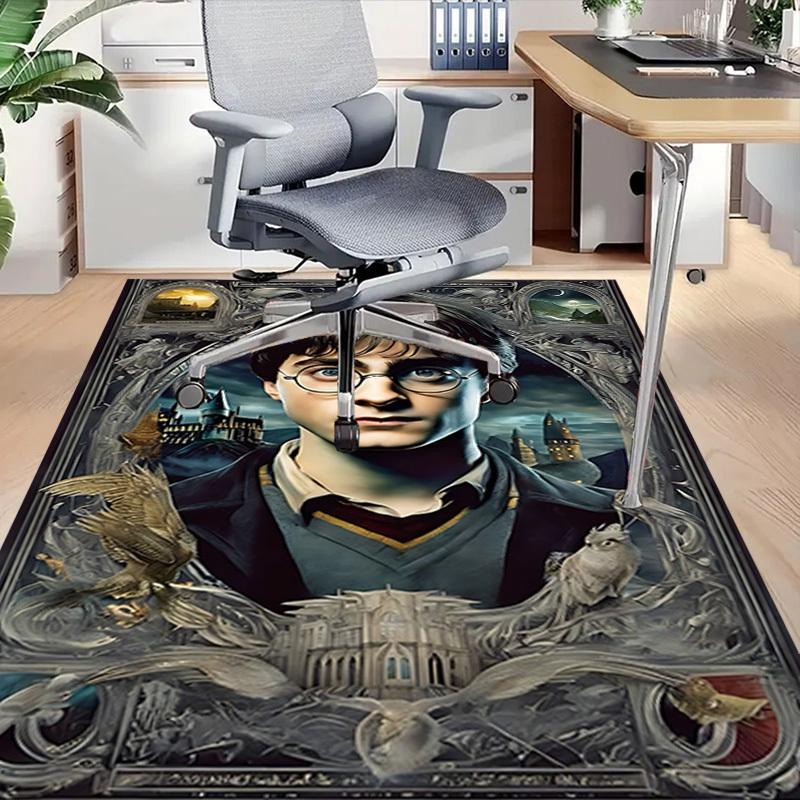 1pc Hogwarts School of Witchcraft and Wizardry Carpet, for Home & Office Decor, Desk Chair Carpet, Festive GiftL1462
