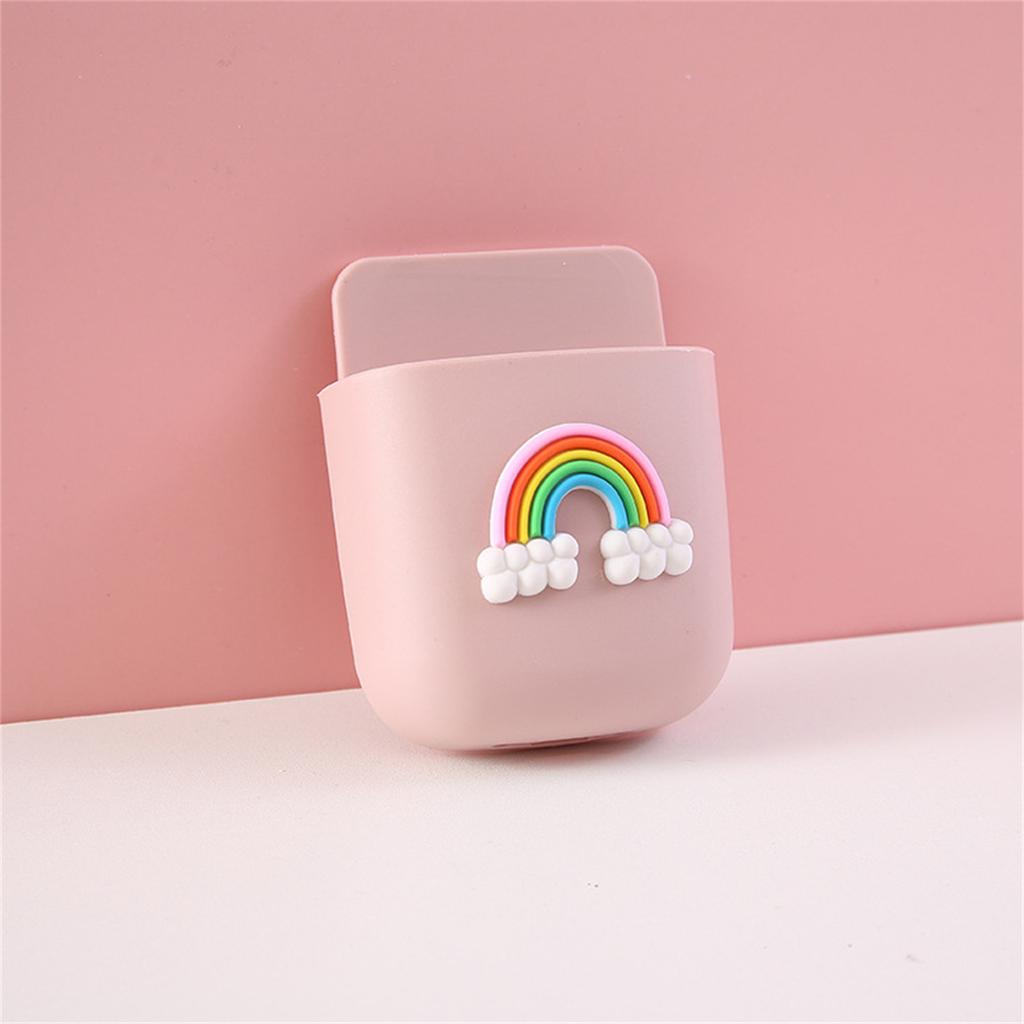 Wand montiert Aufbewahrungsbox Fernbedienung Organizer Handy Stecker Halter Rack