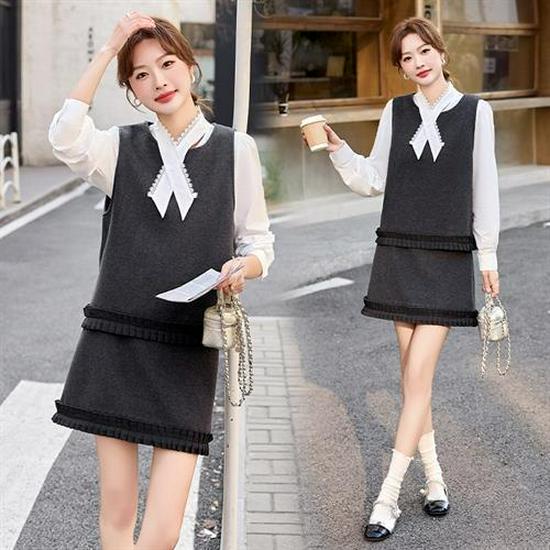 2025 Women's Fashion Casual Sleeveless Vest and Skirt Two-Piece Set