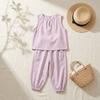 Girls' Summer Outfit Set: Vest Top And Long Pants Casual Pajamas Air-Conditioning Wear Two-Piece Class A