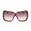 Tom Ford Sunglasses Square Full Rim  Shiny Black Frame And Gradient Smoke Lens Ft103701b Black