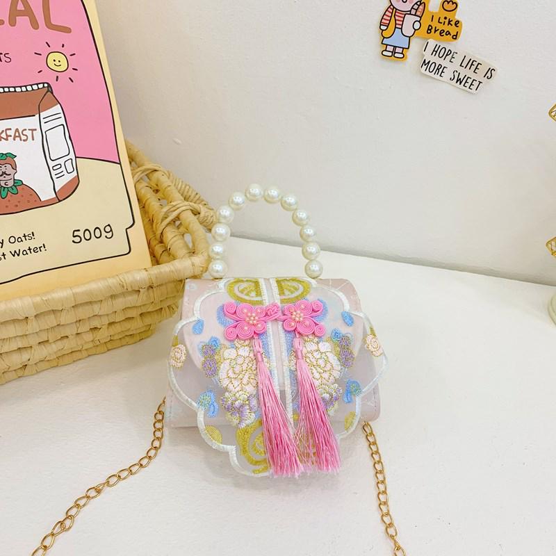 Sweet & Stylish Pearl Handbag for Girls – Cute Ancient Style Coin Purse & Crossbody Bag