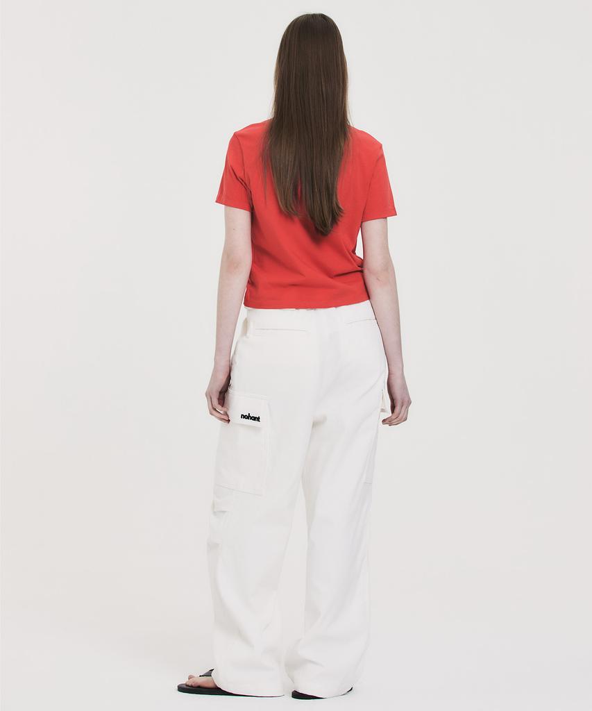 NOHANT College Cropped T-Shirt Red
