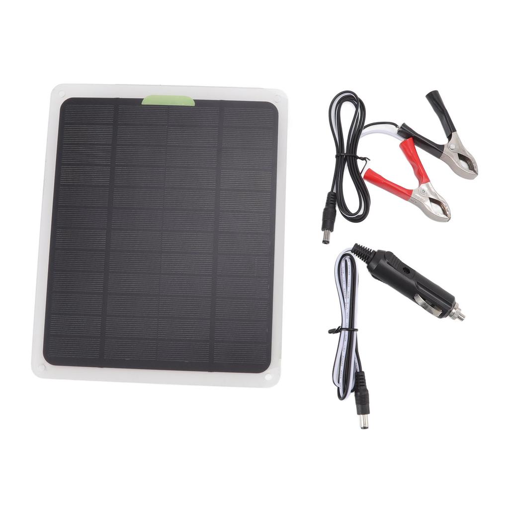 Solar Power Panel 10W Type C Dual USB Output Solar Charging Panel DC12V for Outdoor Work Travel Camping Training