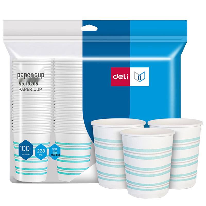 Deli 228ml Disposable Paper Cups