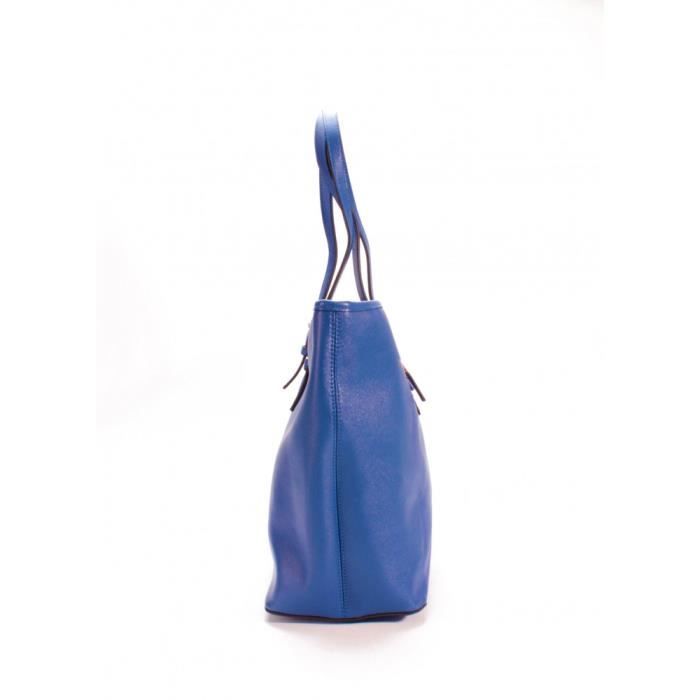 Tote Bag - Thierry Mugler - Eclat 5 - Blue - Imitation Saffiano Leather - Grained