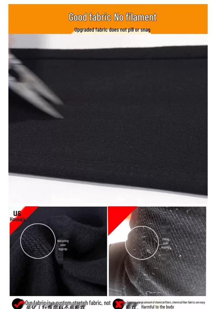 New 2025 Plus Size Women's Fleece-Lined High Waist Black Leggings - Thickened, Skinny Fit for Autumn and Winter
