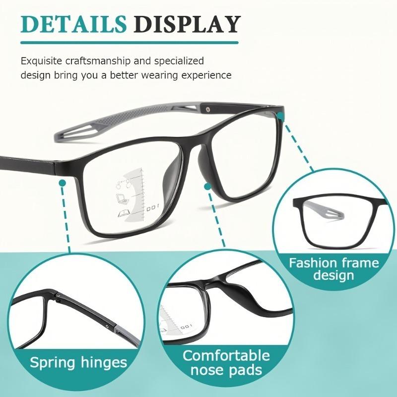 Progressive Multi-Focus Anti-Blue Light Reading Glasses Satisfying the Needs of Far and Near Use