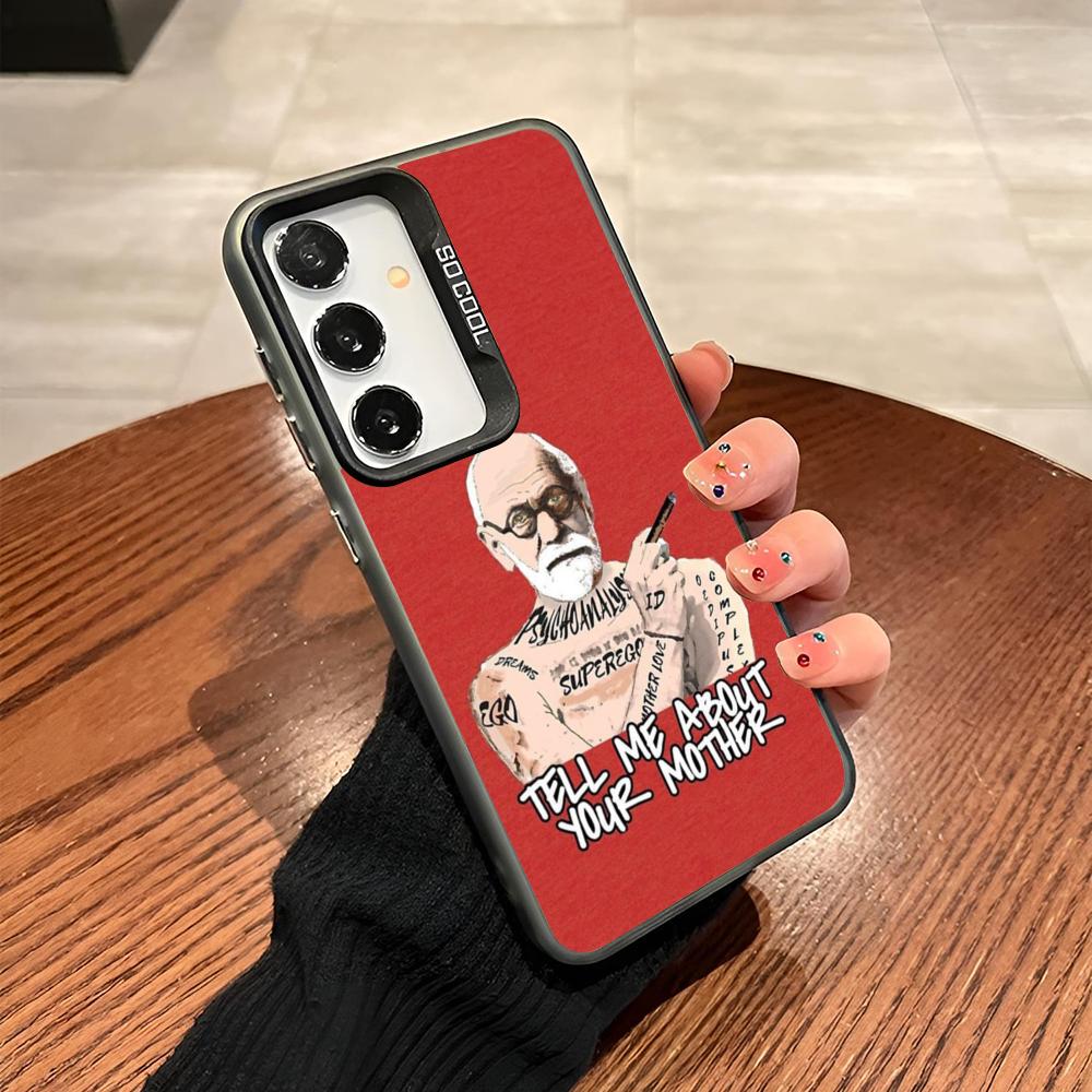 Sigmund Psychoanalysis Freud Phone Case For Samsung Galaxy S25 S24 S23 S22 S21 S20 Note20 Ultra Plus Fe Colored Silver Cover