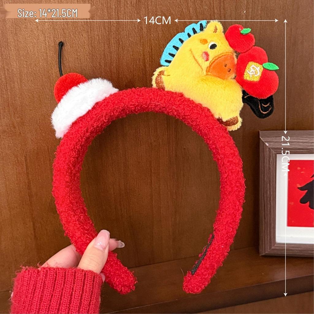 Bonita diadema de antena de peluche con forma de palito de Niuniu: accesorio divertido para el cabello para fiestas y maquillaje.