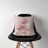Home Decor Pink Flower Print Cushion Cover Soft Polyester Pillowcase Bedroom Car  Funda De Almohada