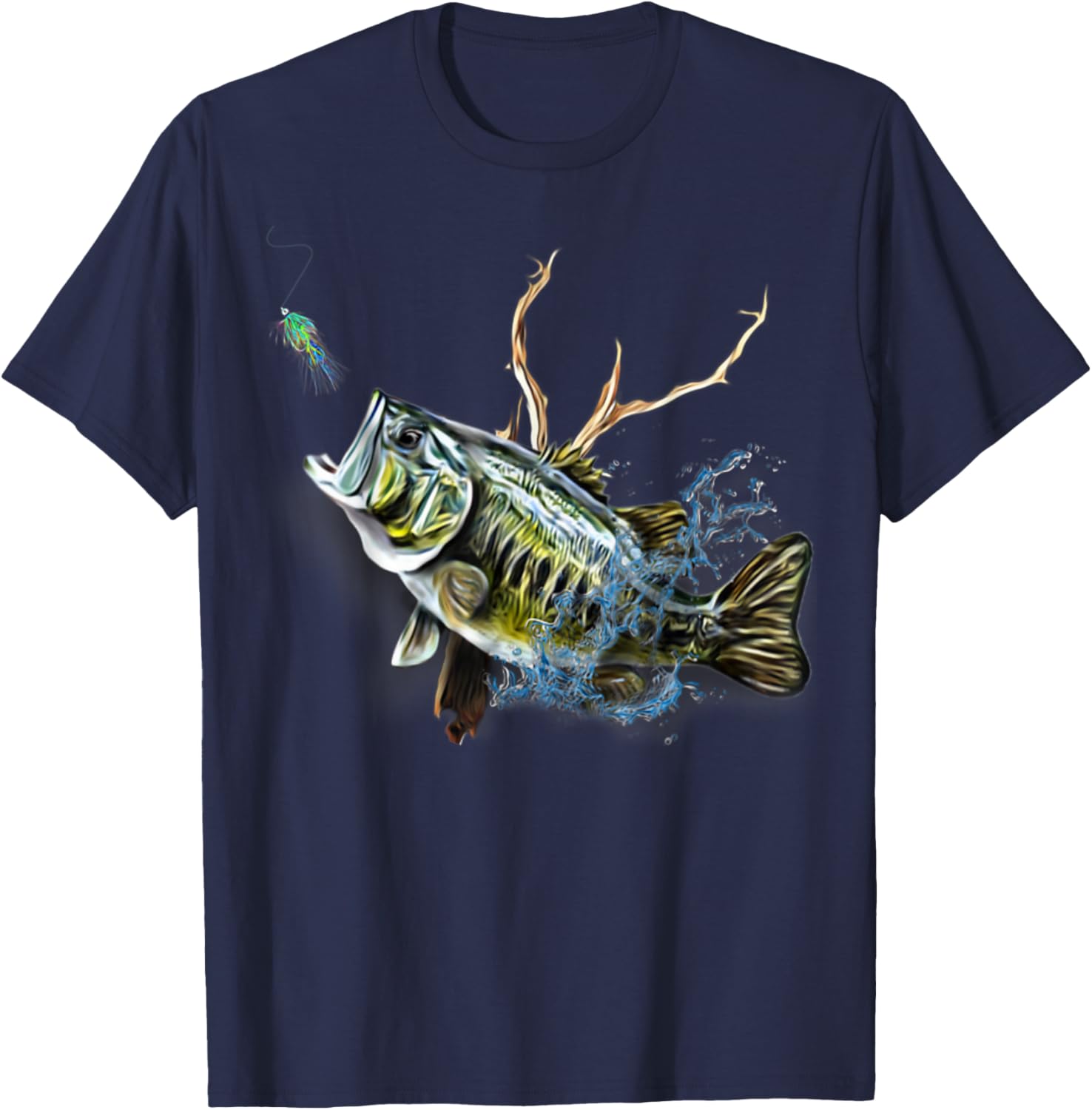 

Largemouth Bass Fishing Fisherman Anglers TShirt 100 Cotton ONeck Short Sleeve Summer Casual Mens Tshirt Streetwear 4XL