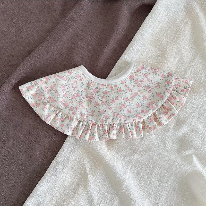 Ins Spring And Summer New Baby Gauze Large Lace Swallow Scarf Princess Palace Style Increased 360 Bib Baby Bib
