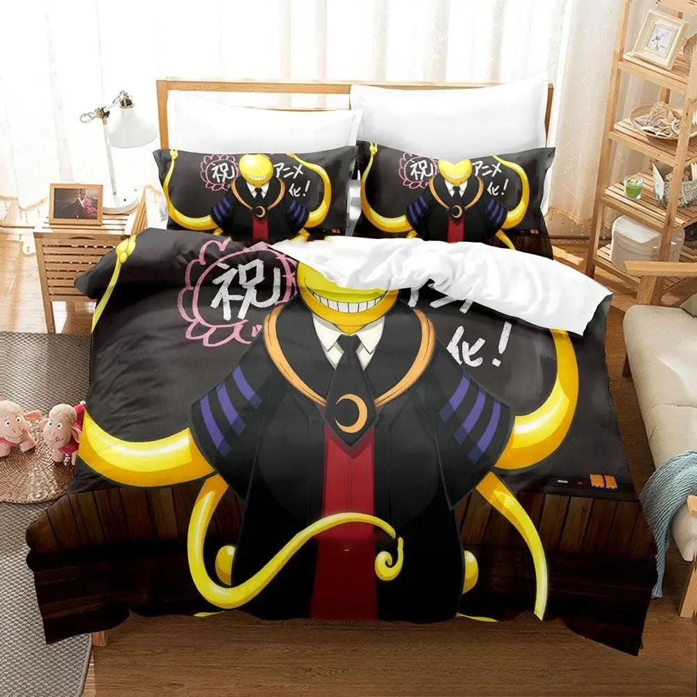 Stylish Comfortable Twin Queen King Anime Assassination Classroom Koro sensei Boys Girls Size Bed Adult Quilt