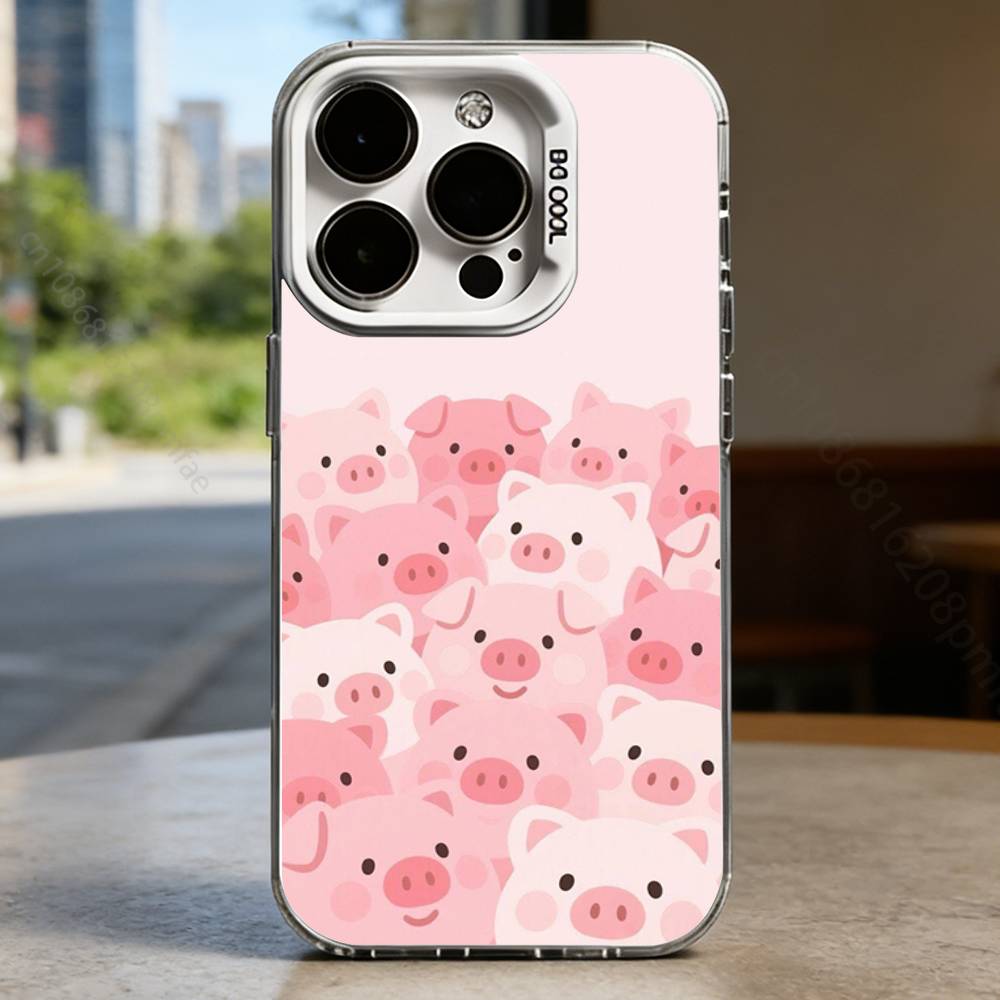 

Cute bay Animal Dog Pig White Shockproof Phone Case For iPhone 16,15,14,13,12,11,Pro,XS,Max,Plus,Mini,SE iPhone12