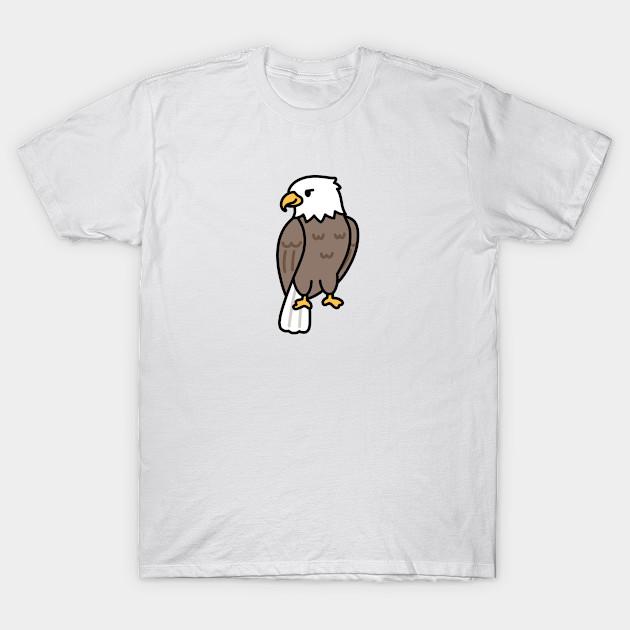 Men Black Print T-shirt Bald Eagle No-Cut Transfer Paper Print Cotton Tshirt L