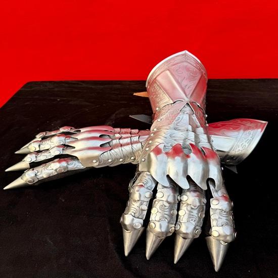 Medieval Nazgul Etching Gloves Set Pair Of Gothic Gauntlet Gloves Halloween Costume Role Play Cosplay Costume Gauntlets